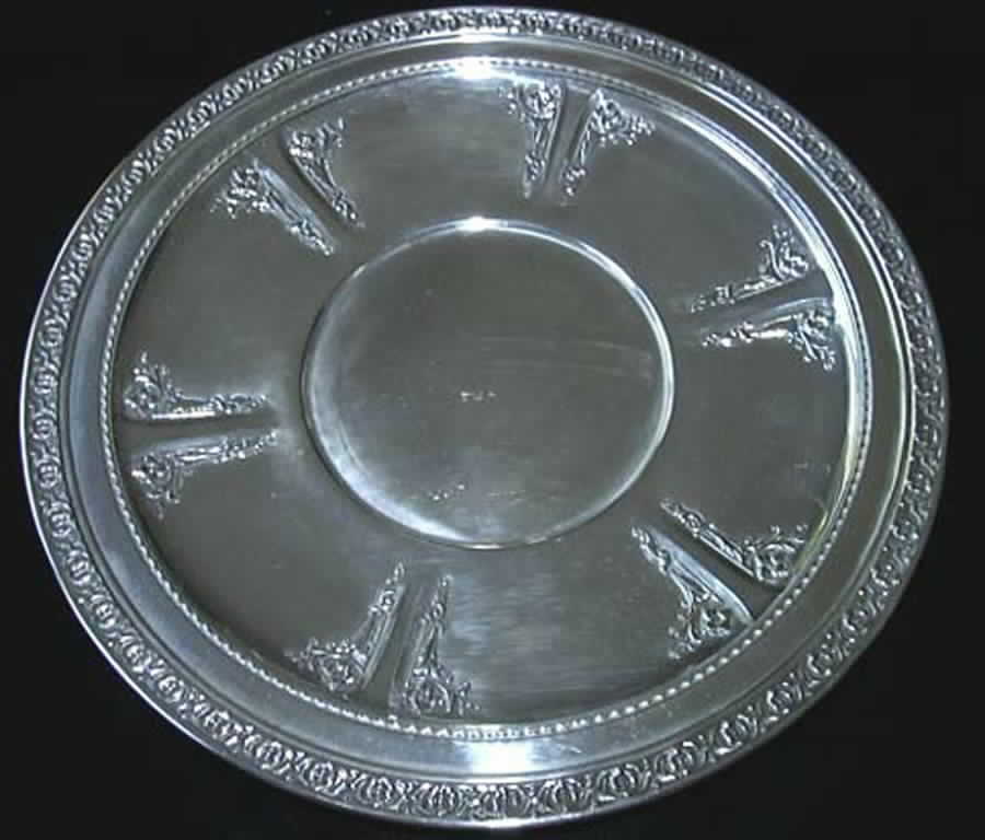519 (Sterling, Hollowware) 9" Sandwich Plate by Reed & Barton-1