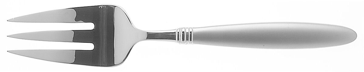 Solitude Matte (Stainless) Medium Solid Cold Meat Serving Fork by Reed & Barton-1