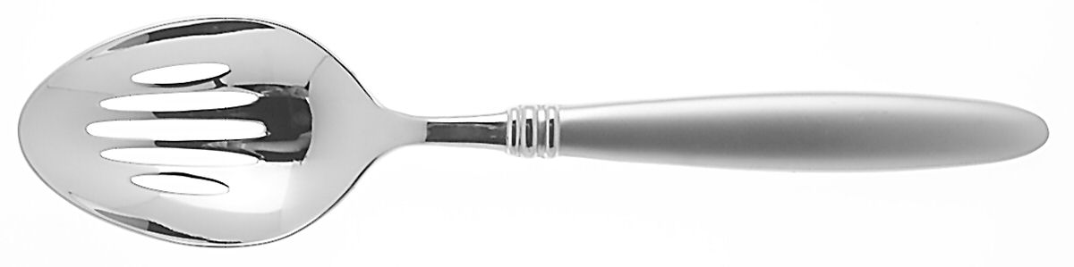 Solitude Matte (Stainless) Pierced Tablespoon (Serving Spoon) by Reed & Barton-1