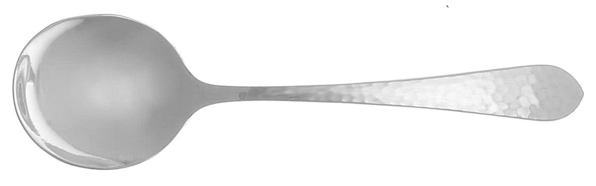 Hammered Antique Matte (Stainless) Round Bowl Soup Spoon (Cream Soup) by Reed & Barton-1