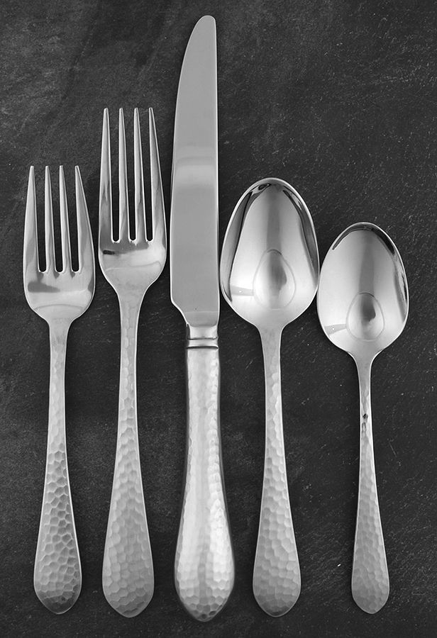 Hammered Antique Matte (Stainless) 5 Piece Place Setting by Reed & Barton-1