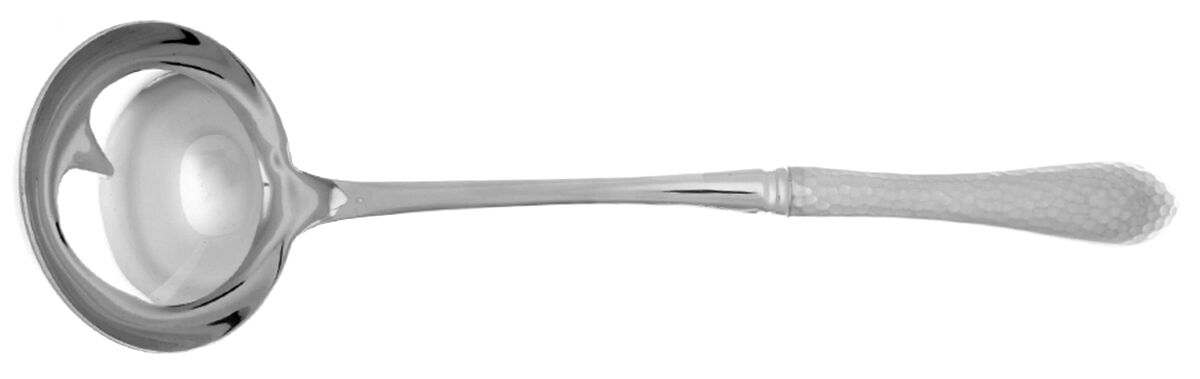 Hammered Antique Matte (Stainless) Soup Ladle with Stainless Bowl HC by Reed & Barton-1
