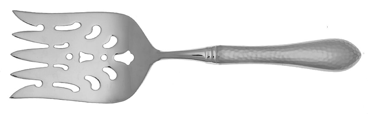 Hammered Antique Matte (Stainless) Fish Serving Fork with Stainless Tines HC by Reed & Barton-1