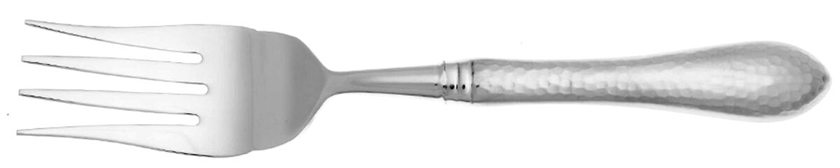 Hammered Antique Matte (Stainless) Cold Meat Fork Large, Stainless Tines HC by Reed & Barton-1