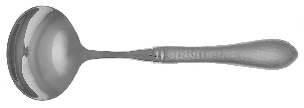 Hammered Antique Matte (Stainless) Gravy Ladle with No Spout Stainless Bowl HC by Reed & Barton-1