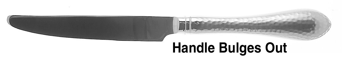 Hammered Antique Matte (Stainless) New French Hollow Knife by Reed & Barton-1
