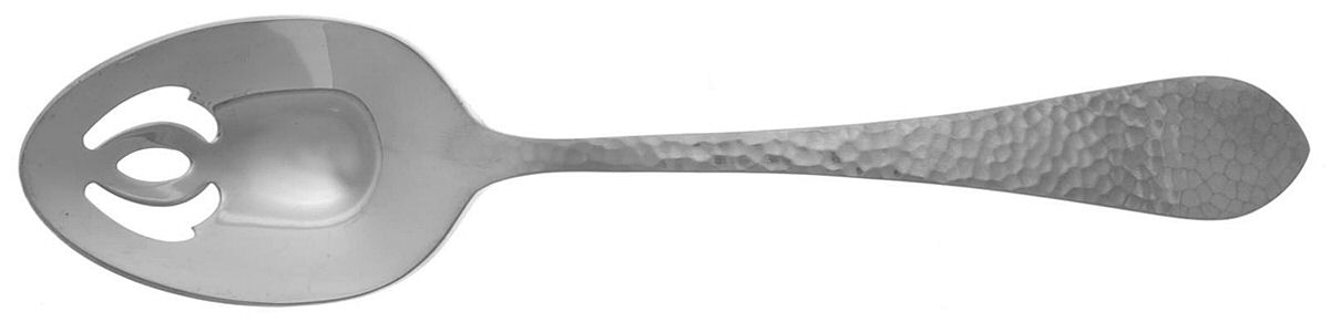 Hammered Antique Matte (Stainless) Pierced Tablespoon (Serving Spoon) by Reed & Barton-1