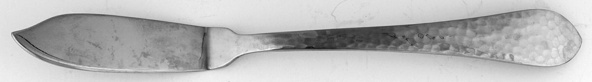 Hammered Antique Matte (Stainless) Flat Handle Master Butter Knife by Reed & Barton-1