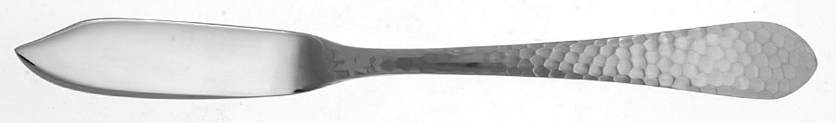 Hammered Antique Matte (Stainless) Flat Handle Master Butter Knife by Reed & Barton-1