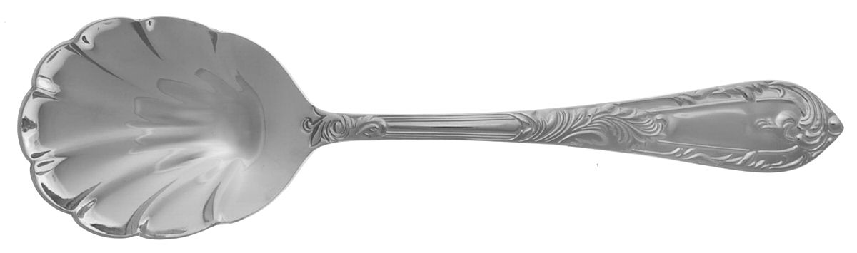 Monique (Stainless) Solid Shell Berry/Casserole Spoon by Reed & Barton-1
