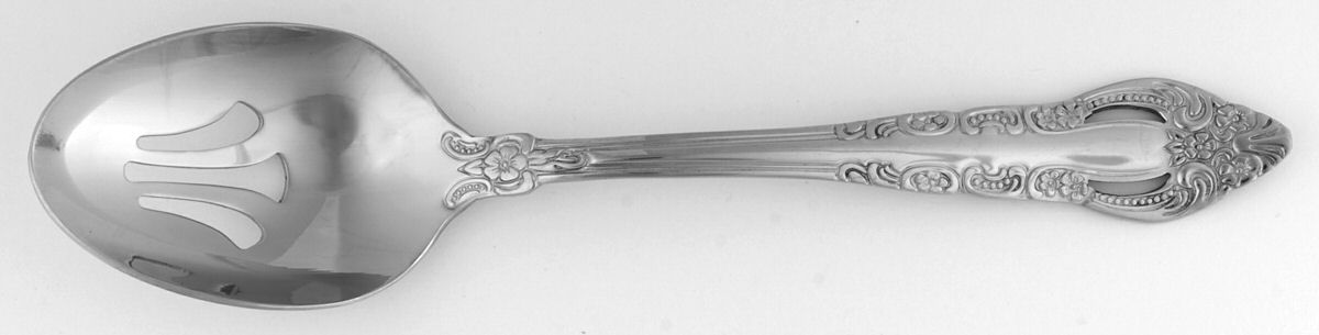 Majesty (Stainless) Pierced Tablespoon (Serving Spoon) by Reed & Barton-1