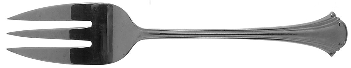 Cortland (Stainless) Large Solid Cold Meat Serving Fork by Reed & Barton-1