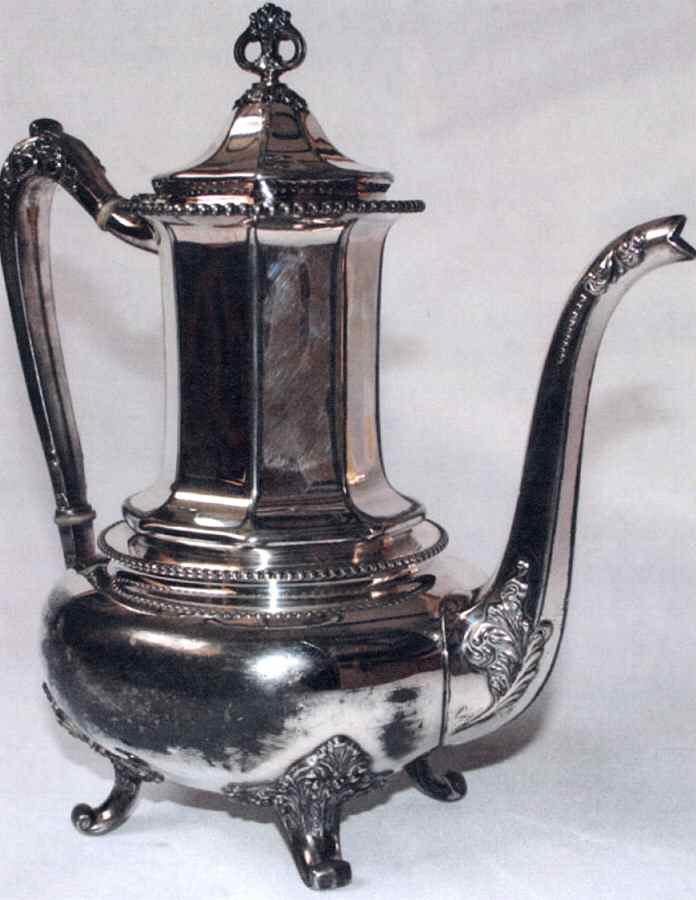 3600-Beaded (Silverplate, Hollowware) Silverplate Coffee Pot by Reed & Barton-1