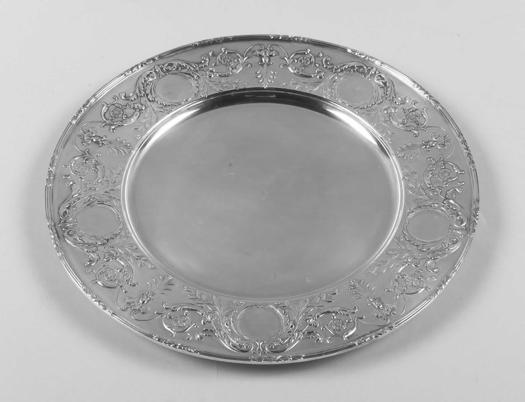 20 (Silverplate, Hollowware) (Set of 12) Dinner Plate by Reed & Barton-1