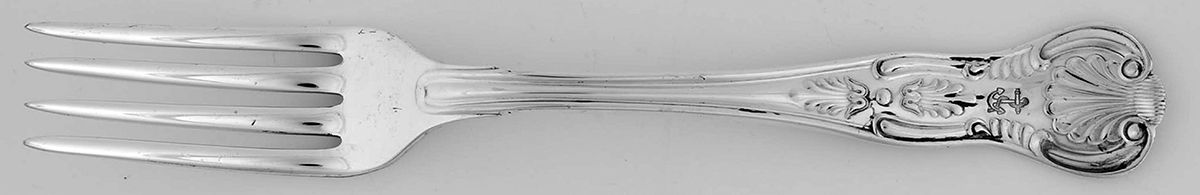 Naval (Silverplate, Kings Design) Fork by Reed & Barton-1