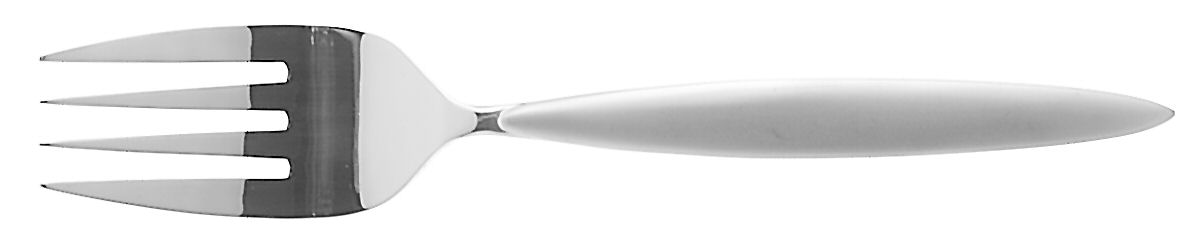 Cafe Matte (Stainless) Large Solid Cold Meat Serving Fork by Reed & Barton-1