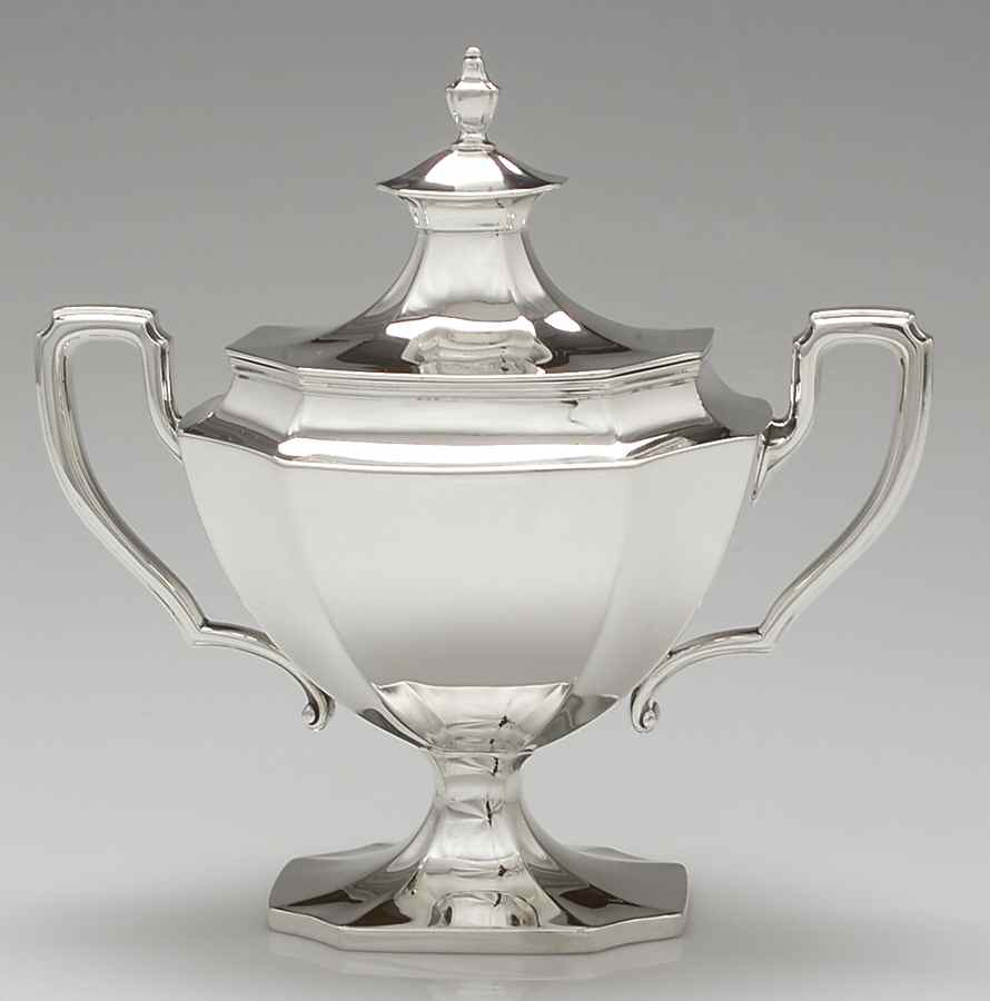 730 (Sterling, Hollowware) Sugar Bowl & Lid by Reed & Barton-1
