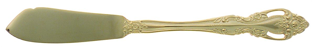 Baroque-Gold (Gold Eletroplate) Flat Handle Master Butter Knife by Reed & Barton-1