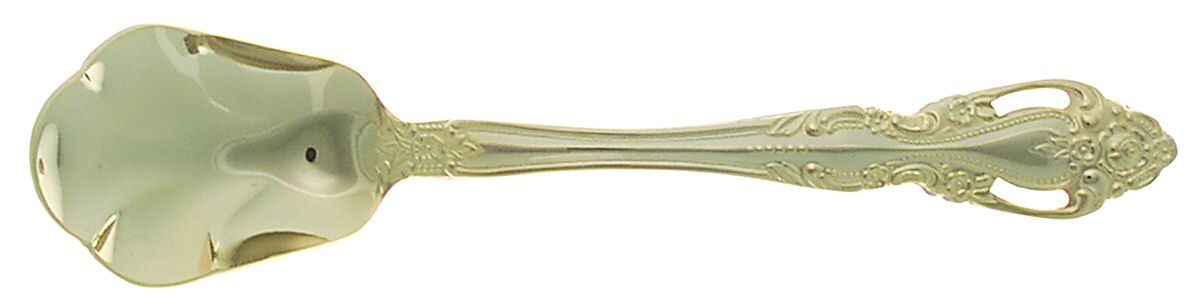 Baroque-Gold (Gold Eletroplate) Sugar Shell Spoon by Reed & Barton-1