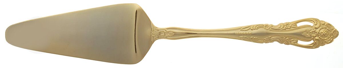 Baroque-Gold (Gold Eletroplate) All Stainless Pie Server by Reed & Barton-1