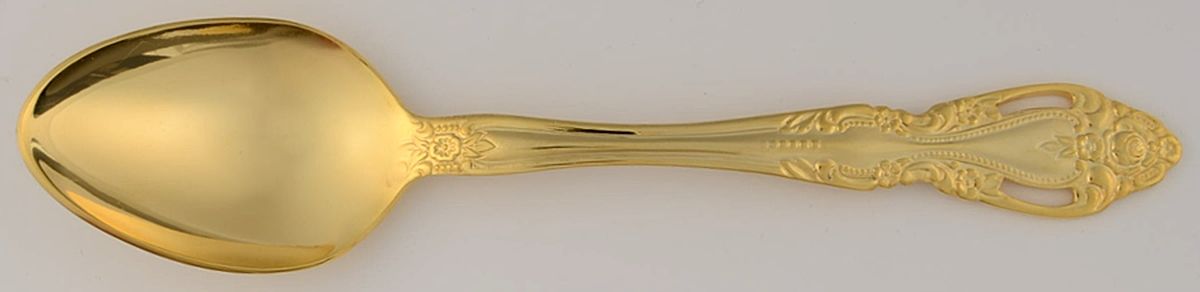 Baroque-Gold (Gold Eletroplate) Teaspoon by Reed & Barton-1