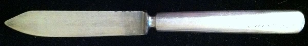 RRS1 (SILVERPLATE) Modern Solid Knife by R Sterling-1