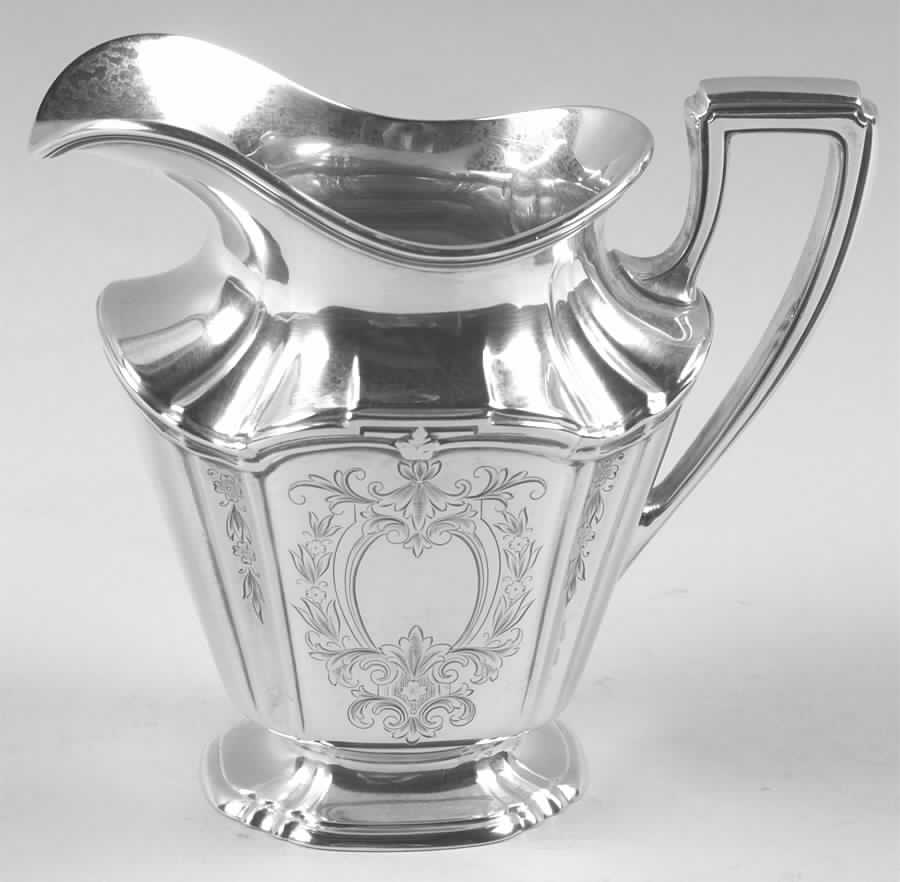 Jacobean-Engraved (Sterling, #680E, Hollowware) Creamer by Reed & Barton-1