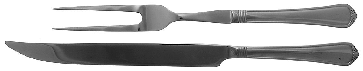 Stonegate (Stainless) Large 2-Piece Roast Carving Set w/Stainless Blade by RSVP Flatware-1