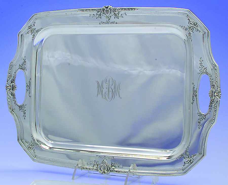 Heritage (Sterling, Hollowware) Sterling Demitasse Tray by Reed & Barton-1