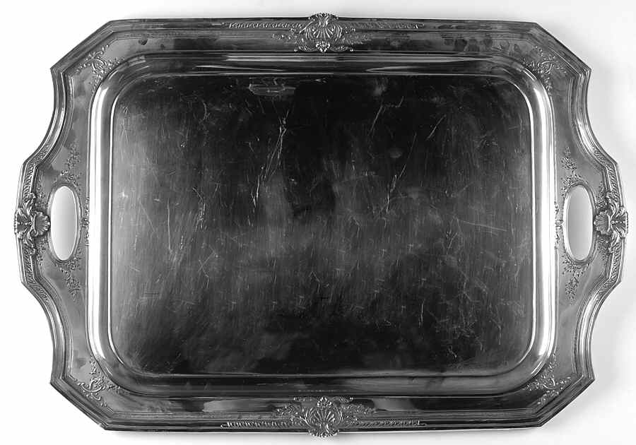 Heritage (Sterling, Hollowware) 27" Complimentary Silverplate Waiter Tray by Reed & Barton-1