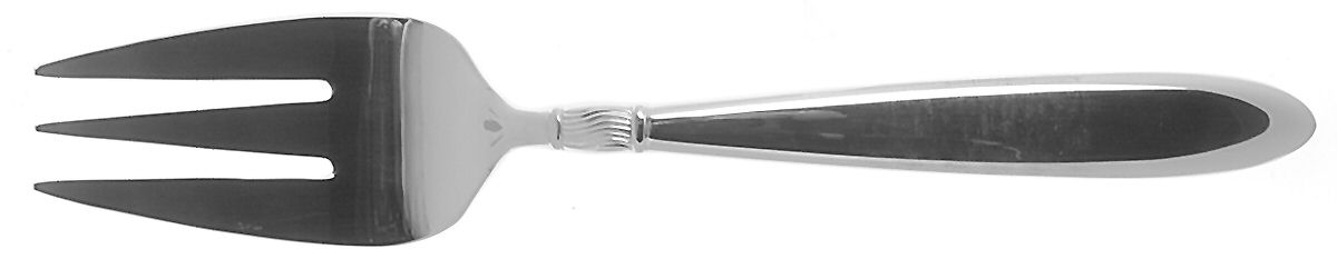 Dane (Stainless) Medium Solid Cold Meat Serving Fork by Reed & Barton-1