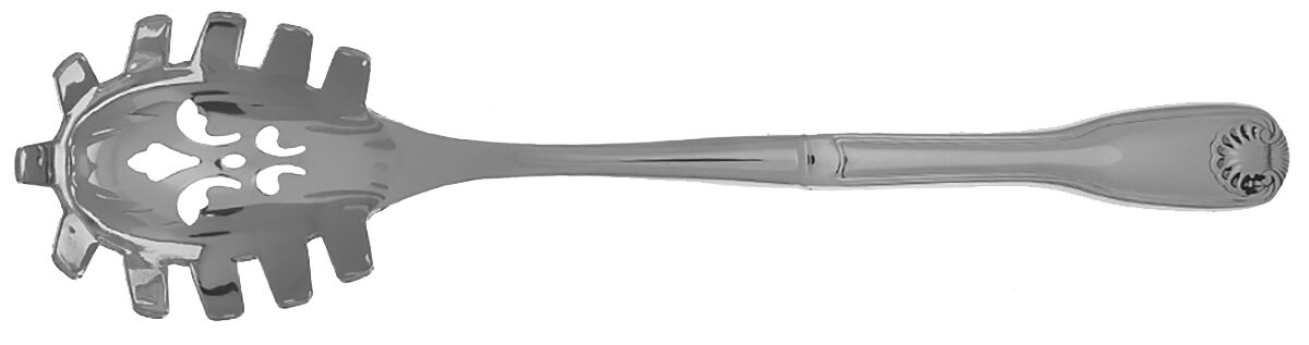Colonial Shell II (Stainless, 2004) Pasta Server with Stainless Bowl HC by Reed & Barton-1