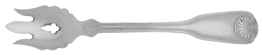 Colonial Shell II (Stainless, 2004) Vegetable Serving Fork Solid  HC by Reed & Barton-1