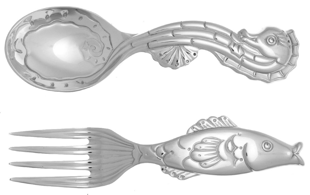 Sea Tails (Stainless) 2 Pc Baby Set (BF, BS) by Reed & Barton-1