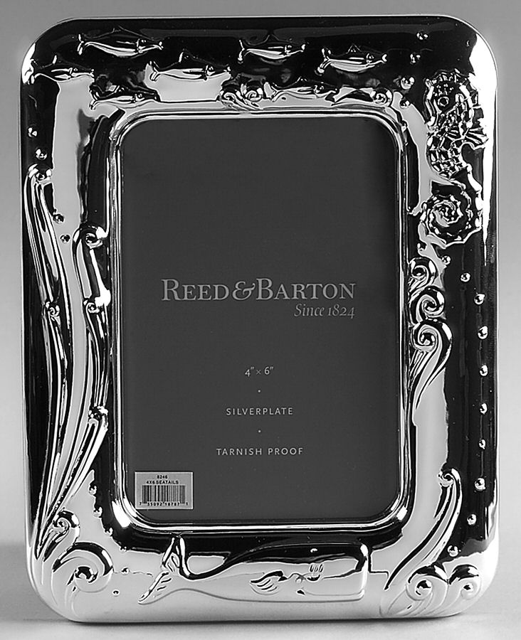 Sea Tails (Stainless) Frame-Holds 4" X 6" Picture by Reed & Barton-1