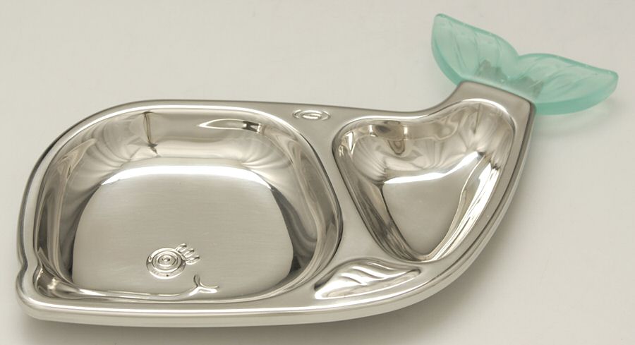 Sea Tails (Stainless) Baby Plate 3 Sections by Reed & Barton-1