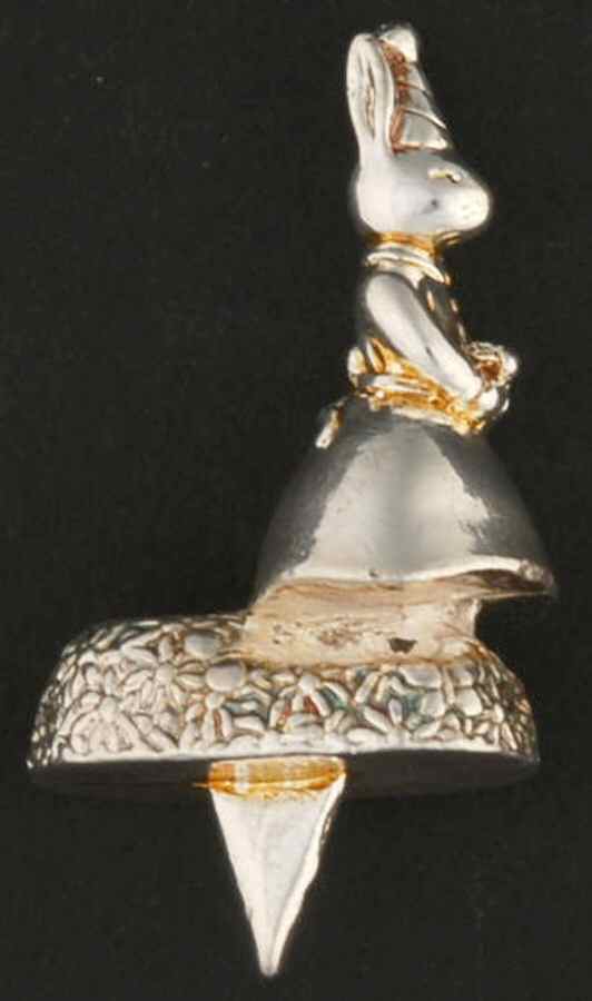 Bunnykins (Silverplate, Hollowware) Birthday Candle Holder by Reed & Barton-1