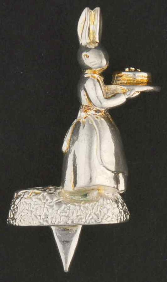 Bunnykins (Silverplate, Hollowware) Birthday Candle Holder by Reed & Barton-1