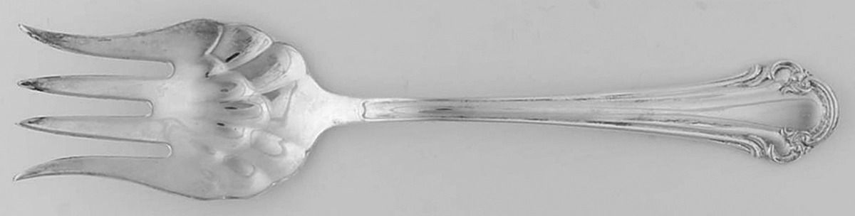 Royal Chippendale (Silverplate) Solid Serving Fork by Reed & Barton-1