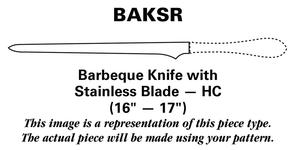 Old Lace (Sterling, 1939, No Monograms) Barbeque Serving Knife with Stainless Blade HC by Towle Silver-1