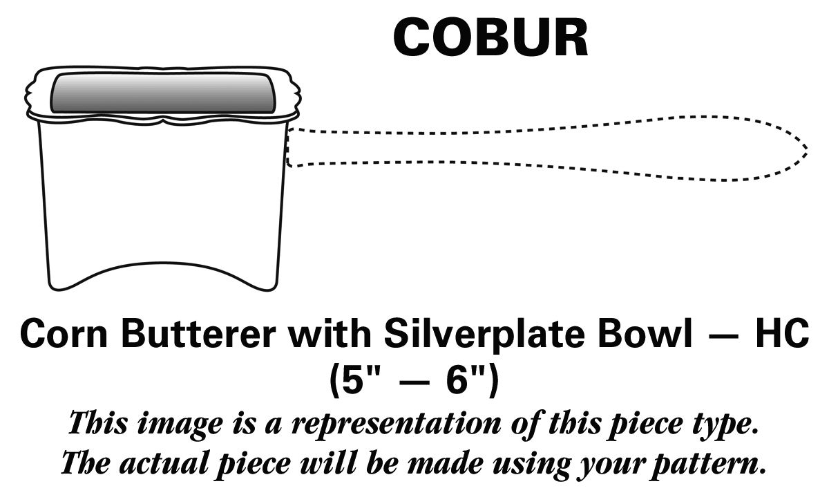 King Richard (Sterling, 1932, No Monos) Corn Butterer with Silverplate Bowl HC by Towle Silver-1