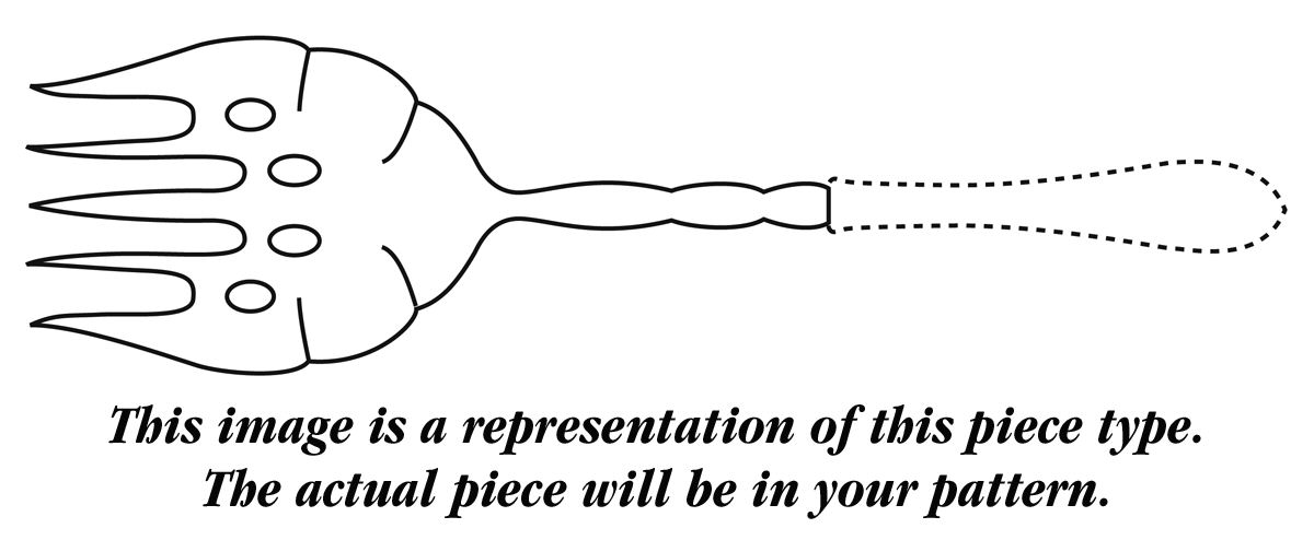 Golden Rhapsody, New (Sterling, 1957) Large Oversize Stainless Cold Meat Serving Fork by International Silver-1