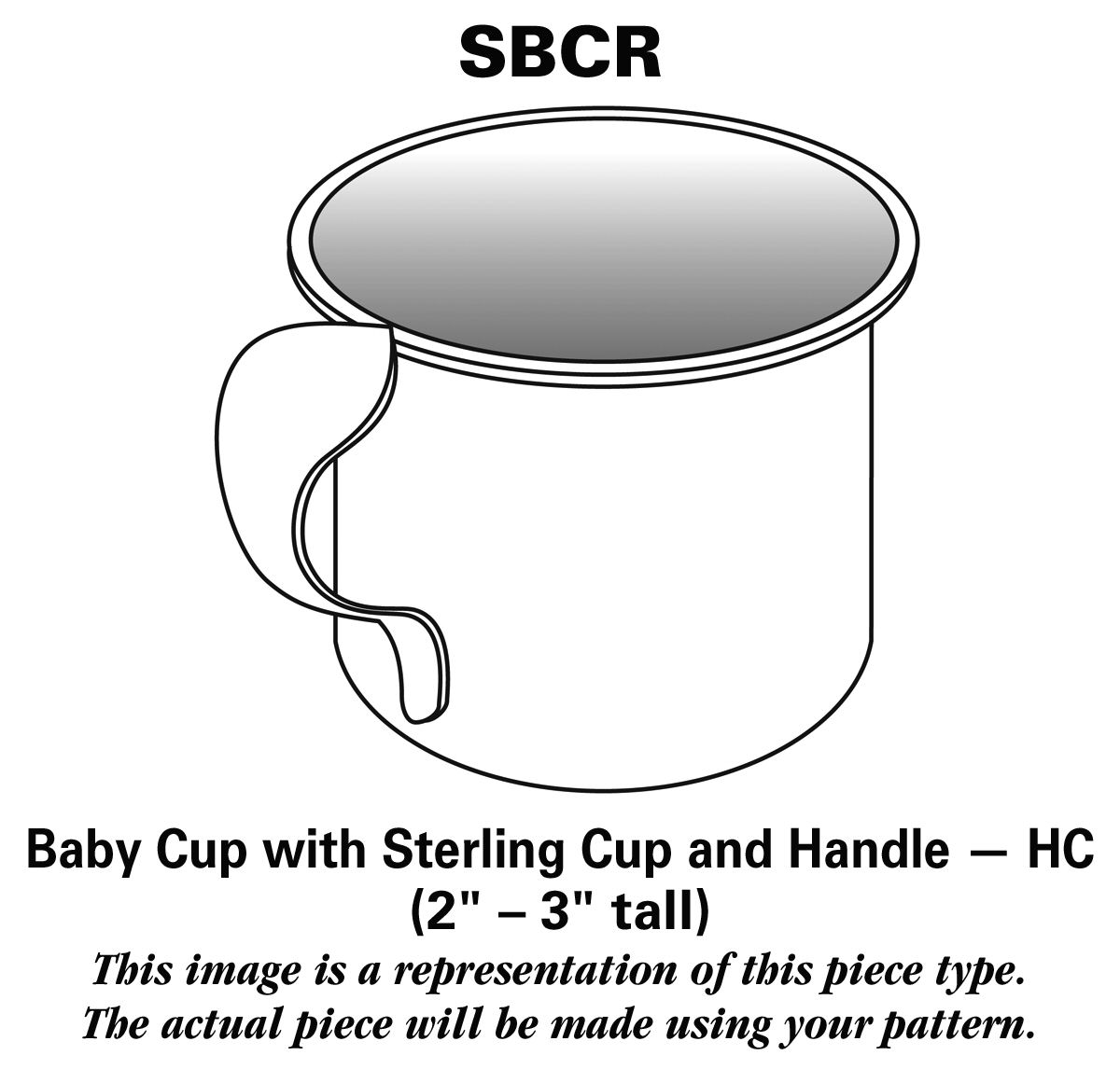 Chrysanthemum (Sterling, 1880, Monograms) Baby Cup with Sterling Cup and Handle HC by Tiffany & CO SILVER-1