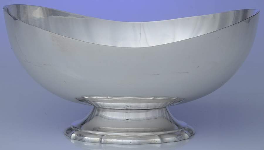 130 (Silverplate, Hollowware) Large Silverplate Footed Bowl by Reed & Barton-1