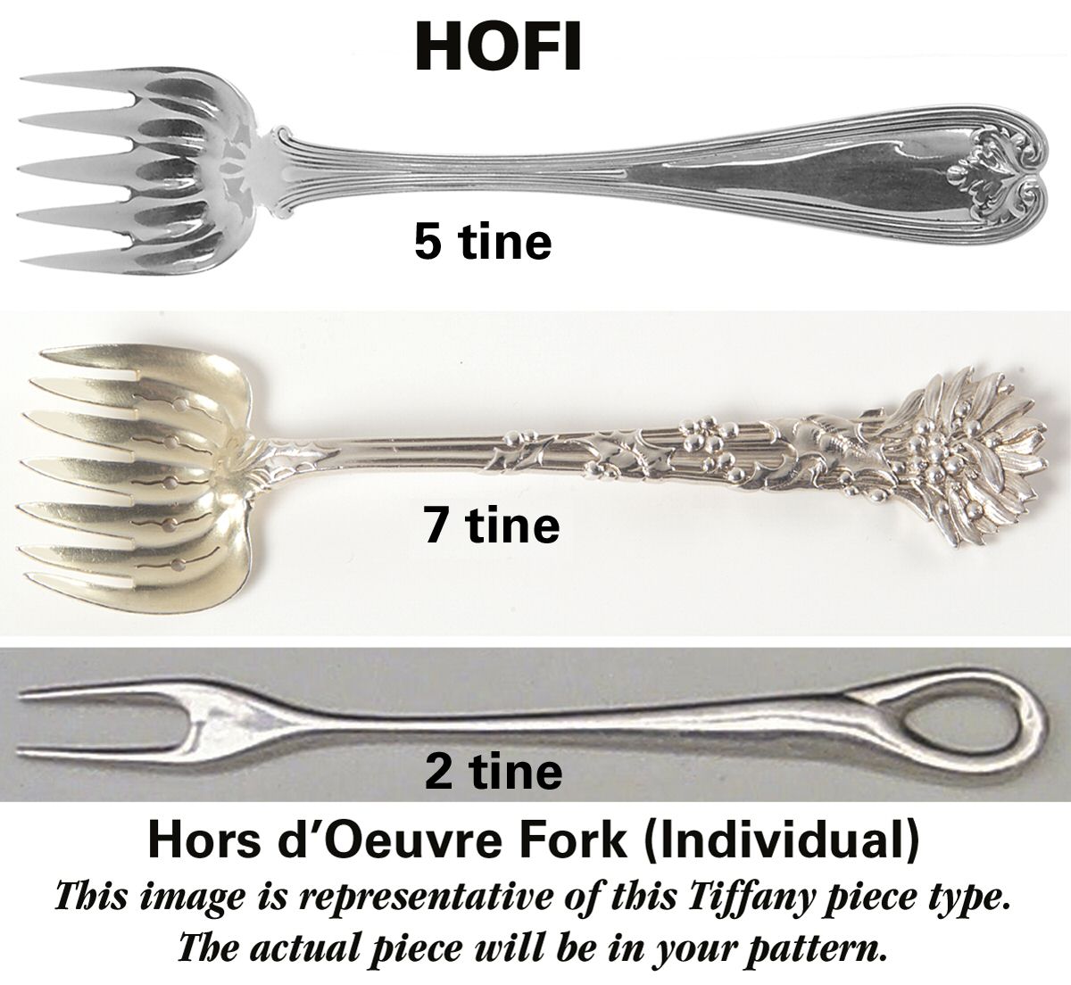 English King (Sterling, 1885, No Monograms) Individual Hors d'Oeuvres Fork by Tiffany & CO SILVER-1