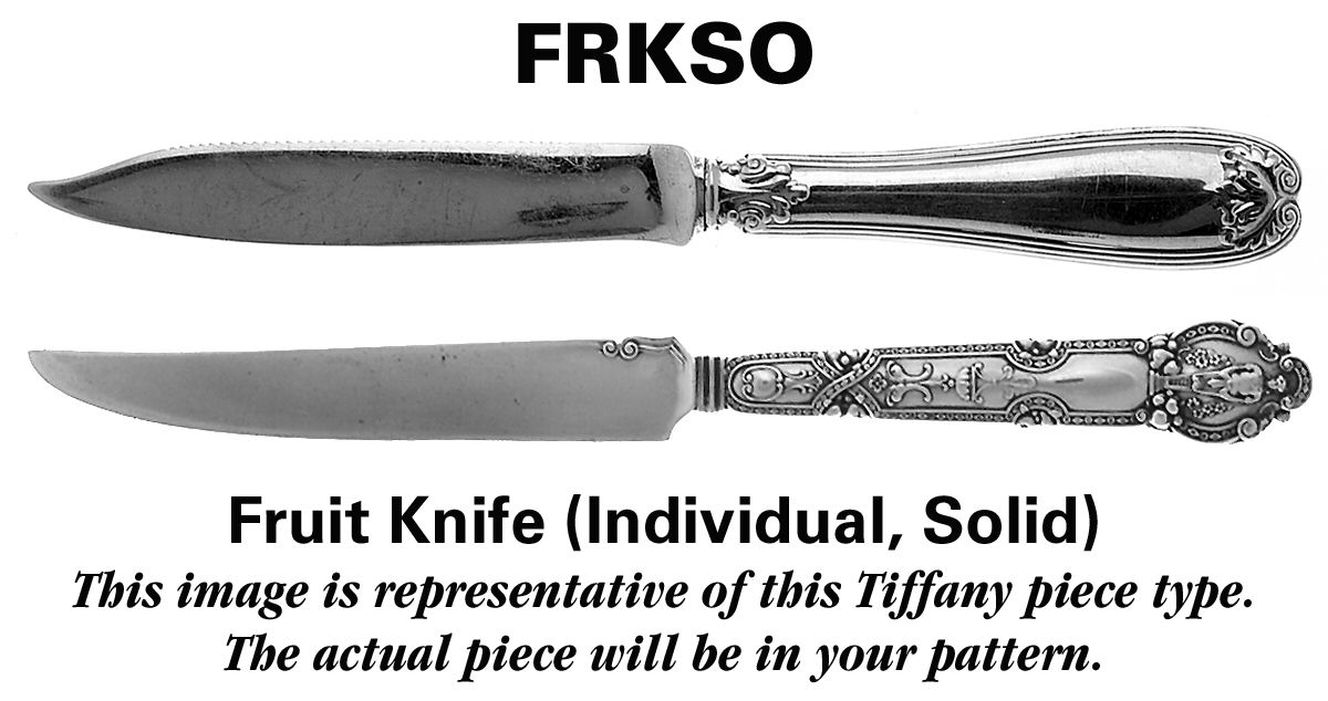 English King (Sterling, 1885, No Monograms) Individual Solid Fruit Knife by Tiffany & CO SILVER-1