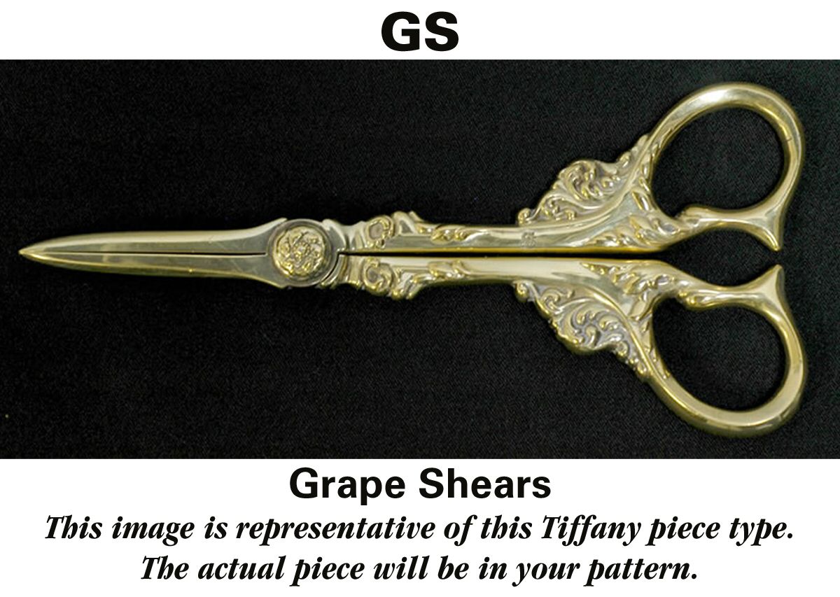 English King (Sterling, 1885, No Monograms) Grape Shears with Hollow Handle by Tiffany & CO SILVER-1