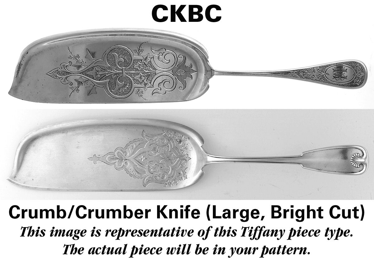 Japanese Gold (Strl, 1871, Gold Vermeil) Large Bright Cut Crumber Knife by Tiffany & CO SILVER-1