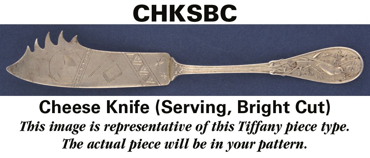 Japanese Gold (Strl, 1871, Gold Vermeil) Cheese Serving Knife Bright Cut by Tiffany & CO SILVER-1