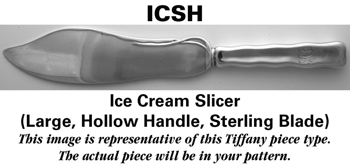 English King (Sterling, 1885, No Monograms) Large Hollow Handle Ice Cream Slicer Sterling Bld by Tiffany & CO SILVER-1